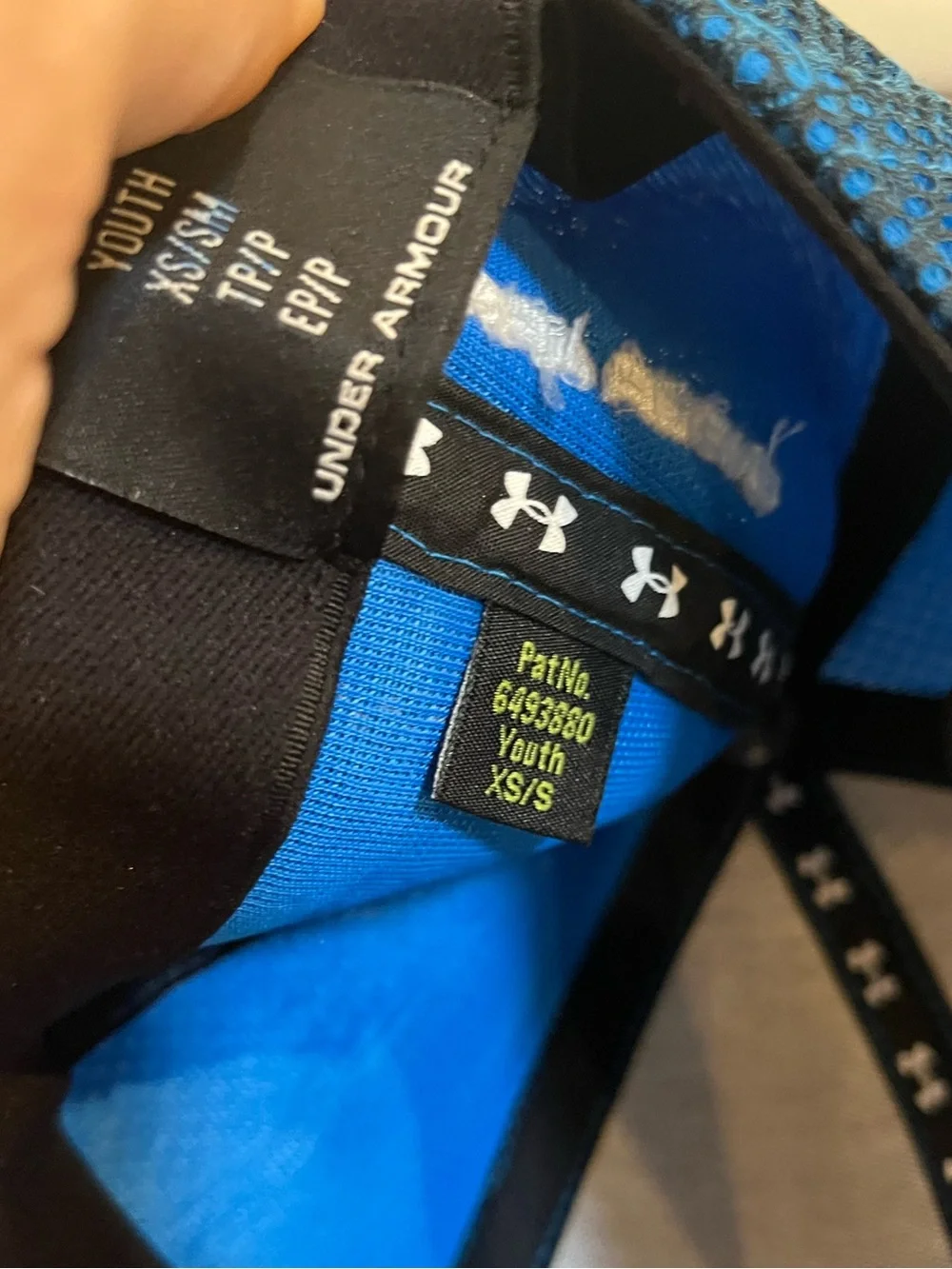 Under Armour Bright Blue and Black Kids' Mesh Back Cap with White Logo